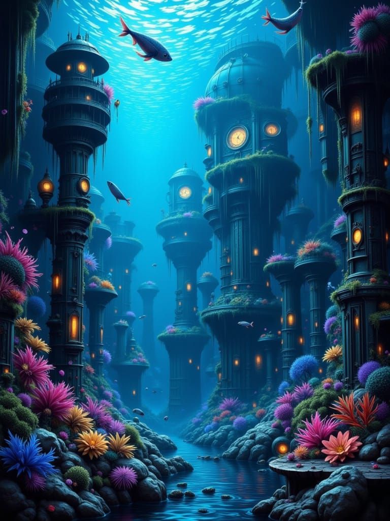 A mystical underwater city..
