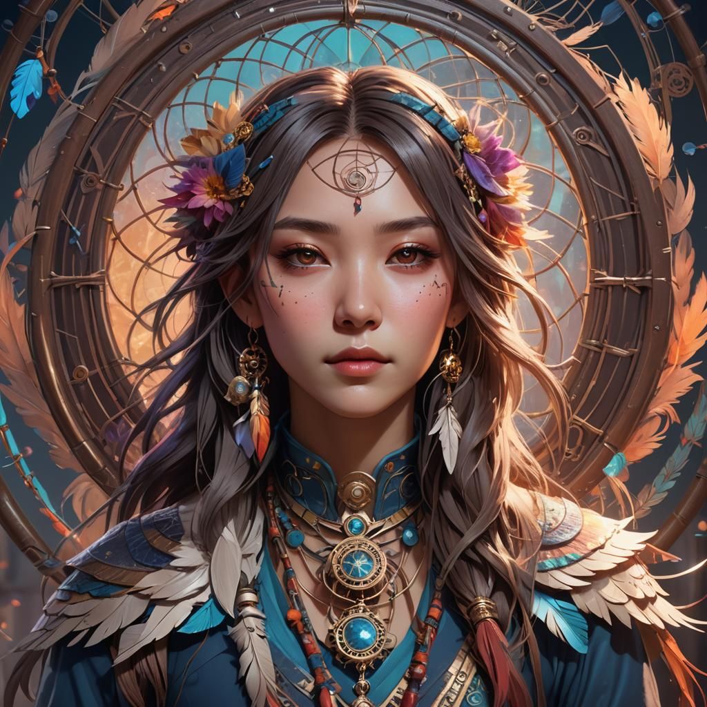 Dreamcatcher's JiU: Hyperdetailed Portrait in Artgerm Style