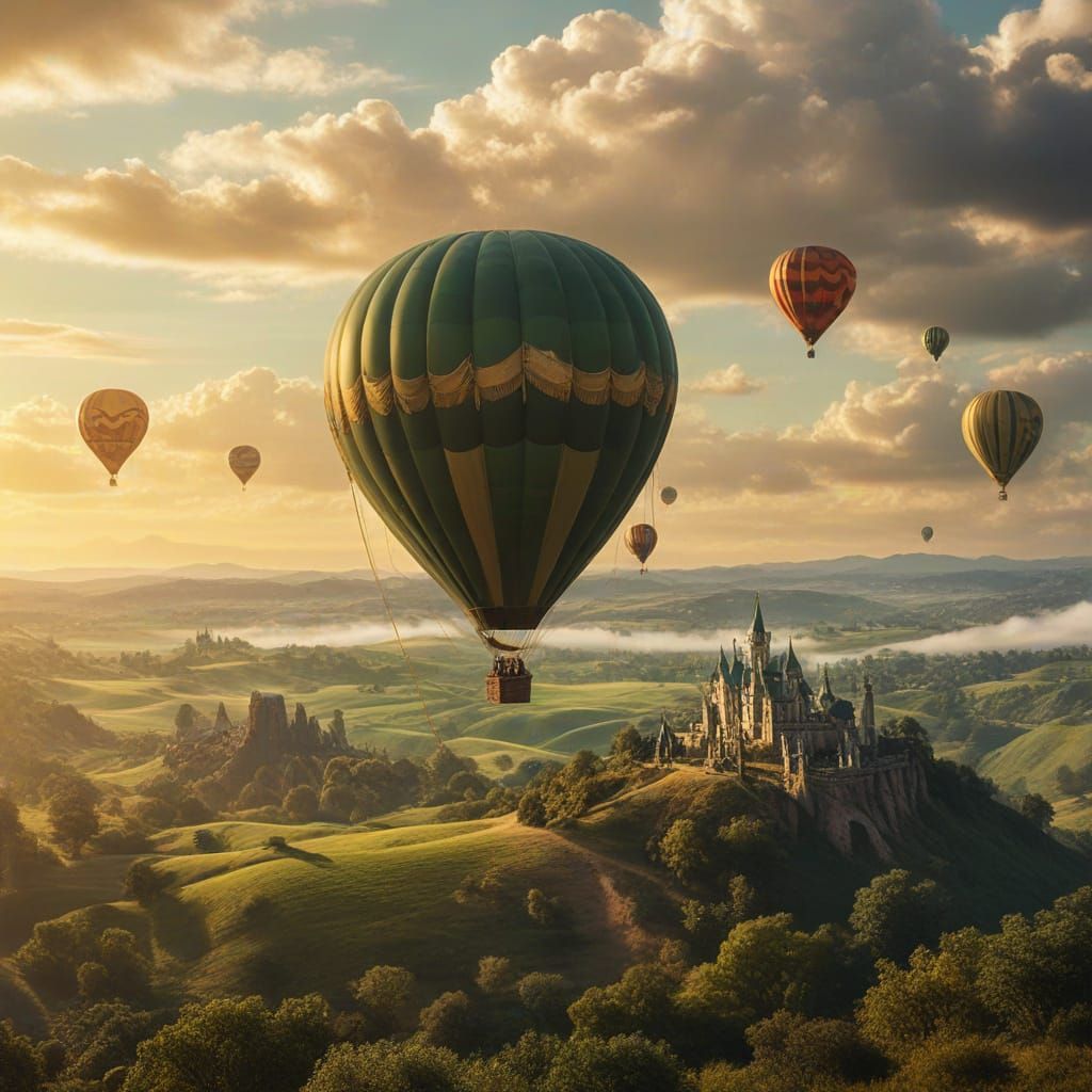 Wizard of Oz's Iconic Departure in Vintage Style