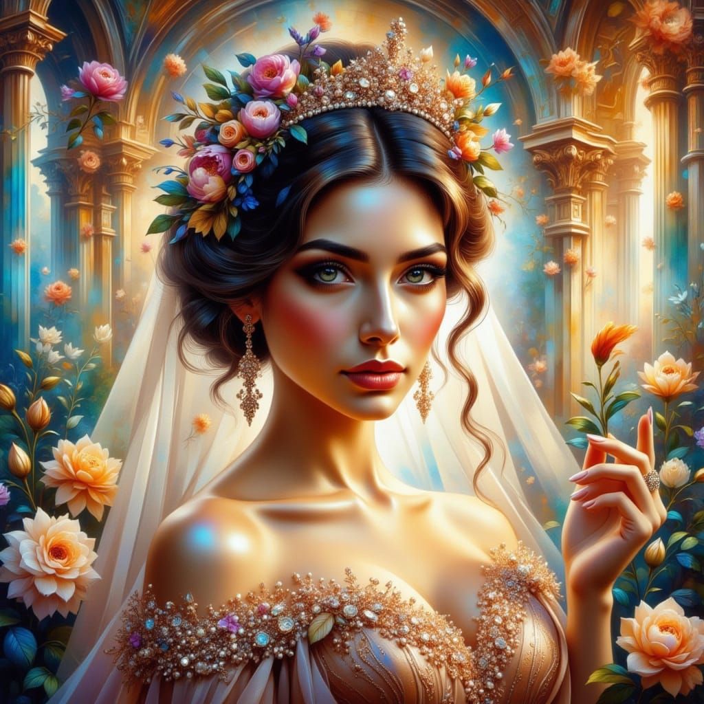 Steampunk Couple in Ethereal Collage with Fantasy Overlay