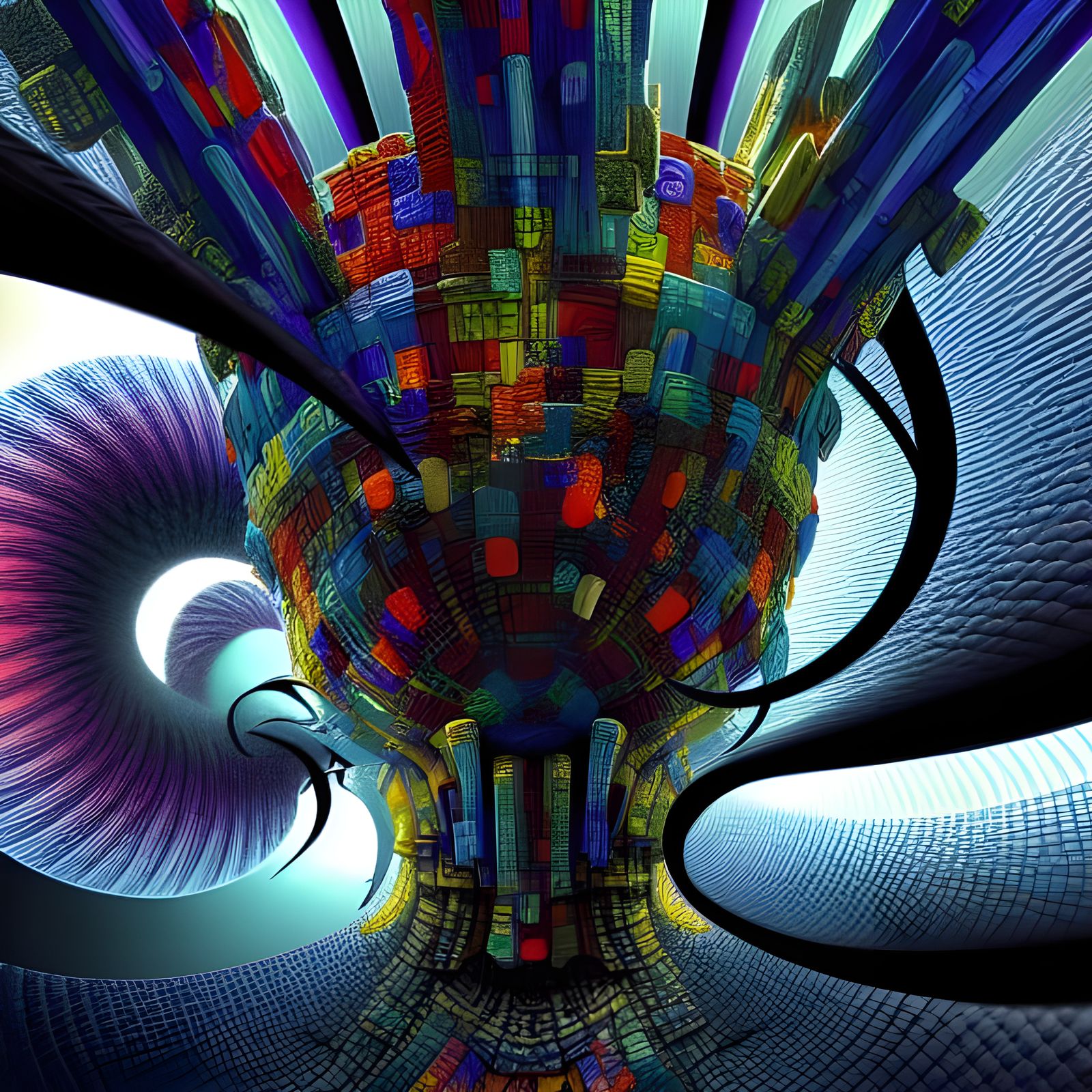 Geometric Abstract in Polychromatic Cycles