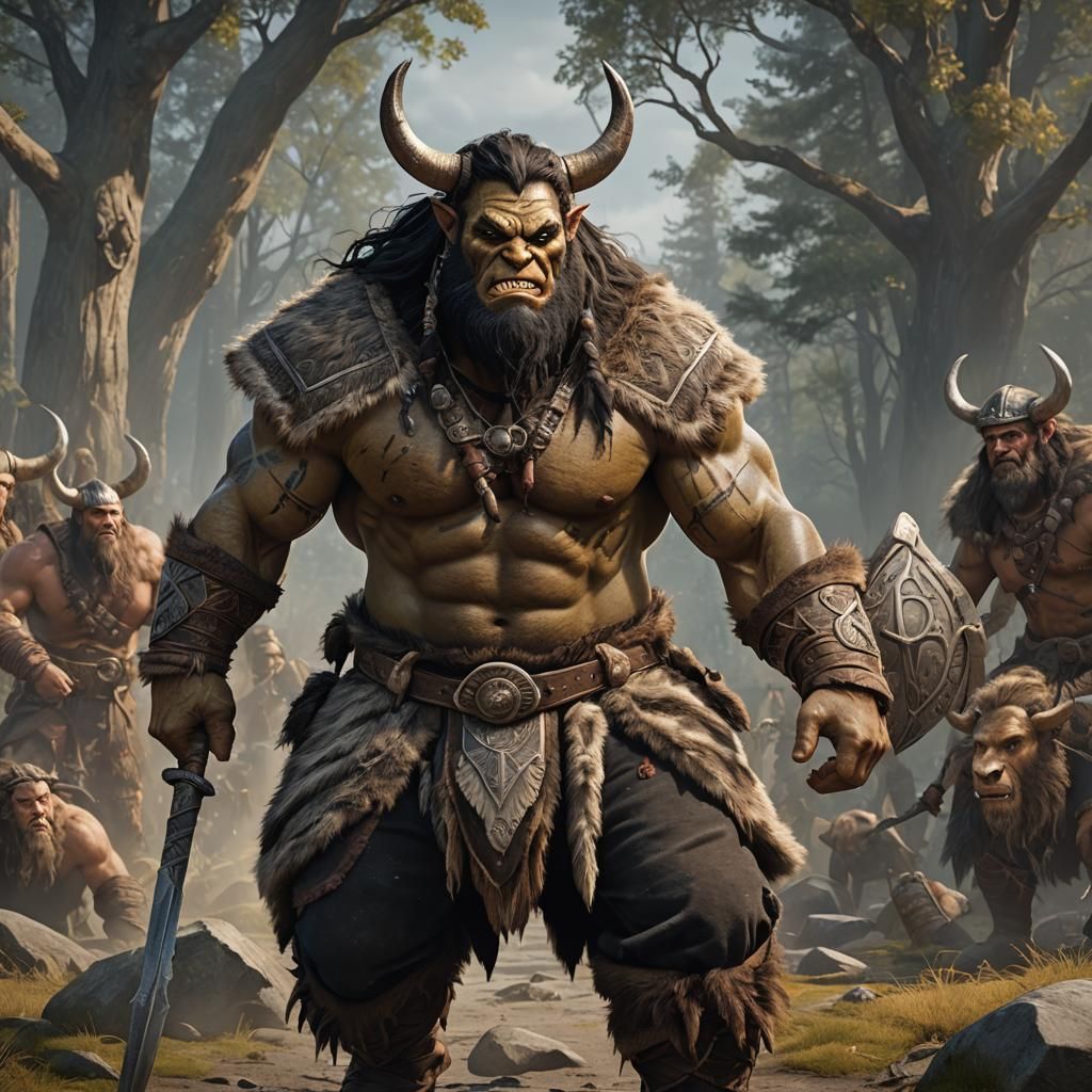 Handsome Ogre Chief in Fantasy Concept Art
