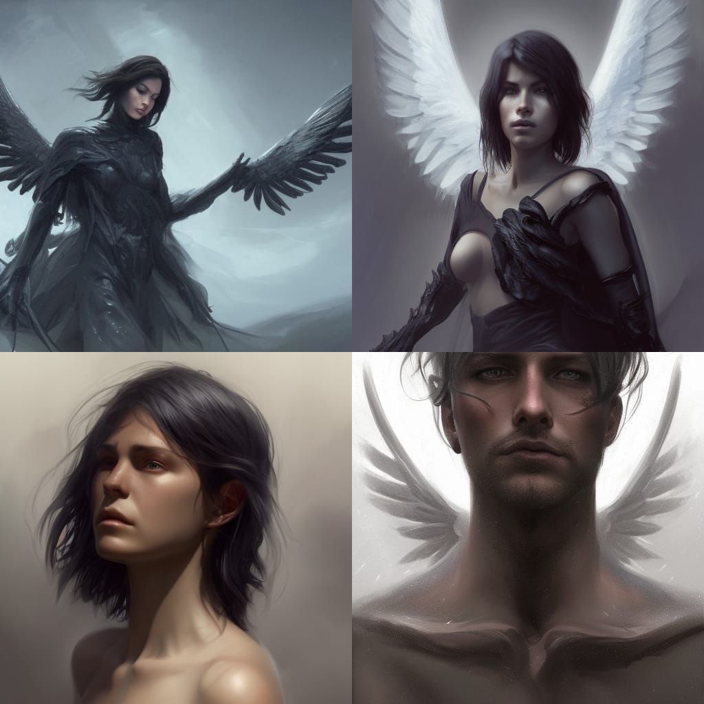 Eldritch Dark Academia Angel Portrait in Unreal Engine