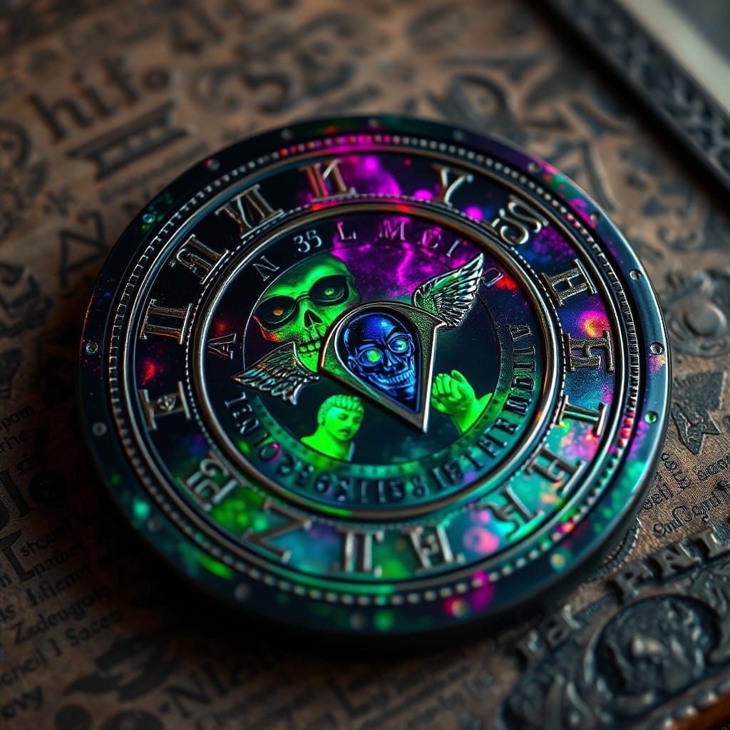 Deadly Ammolite Ouija Board with Hieroglyphics