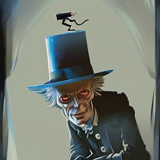 Sinister Shadowed Face with Pipe in Dark Fantasy Style