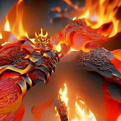 Surtr Fire Giant with Flaming Sword