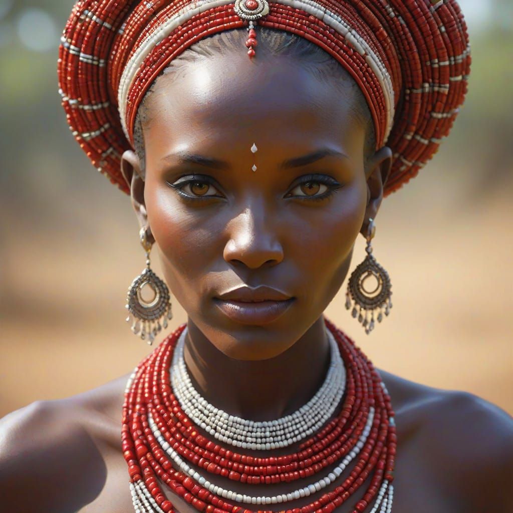 Samburu Beauty in Whimsical, Mystical Art