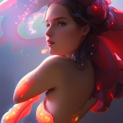 Detailed Magma Fairy Portrait in Unreal Engine 5