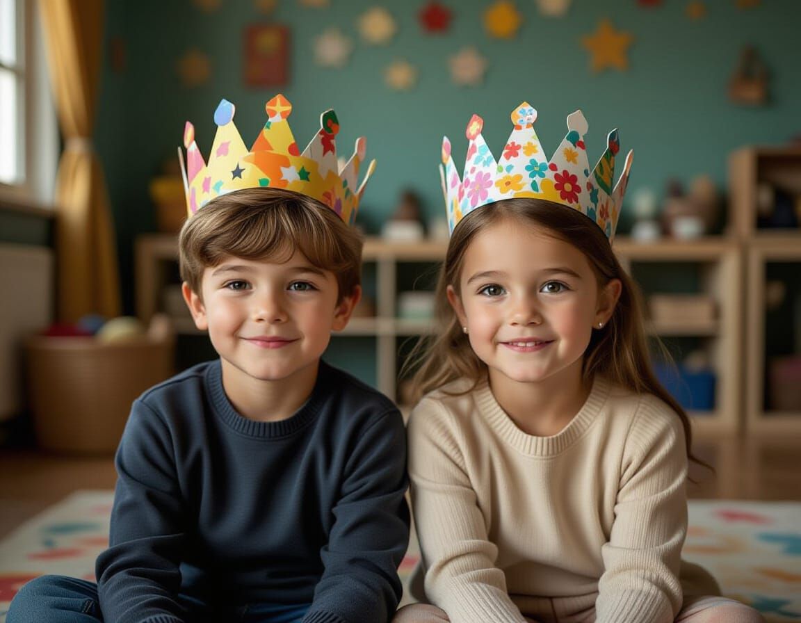 Paper crowns and playtime