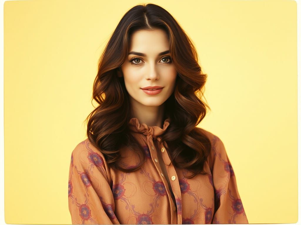 Vintage-Era Woman Portrait in Earthy Tones