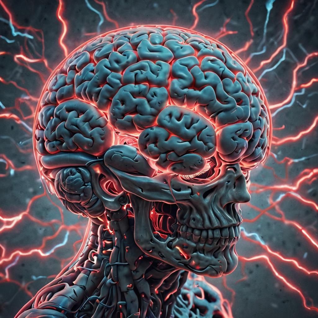 Abstract Brain Concept Generated by AI