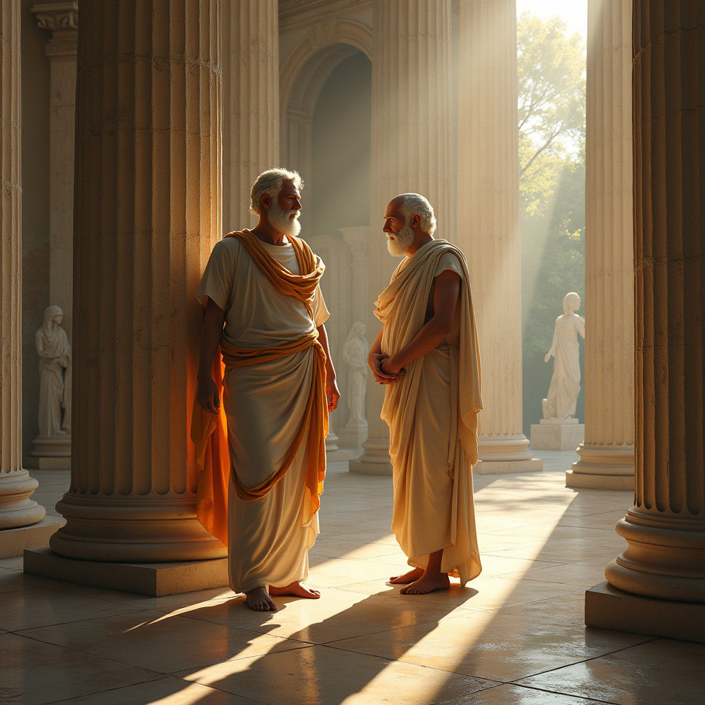 Aristotle and Plato in Apollo's Temple