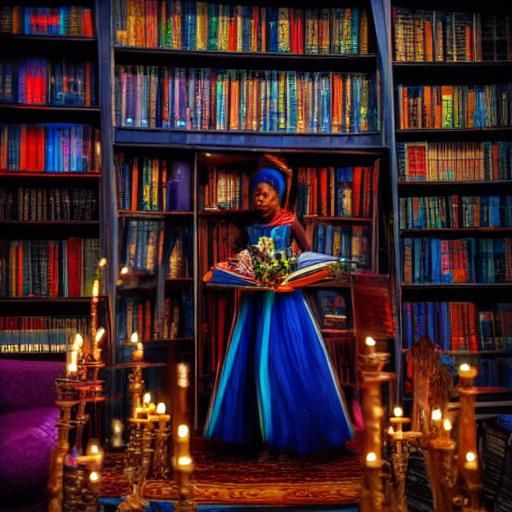 Smiling Girl Surrounded by Burning Candles