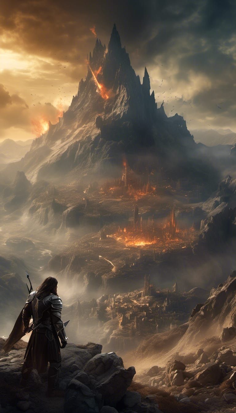 Aragorn in Battle: Matte Painting Concept Art