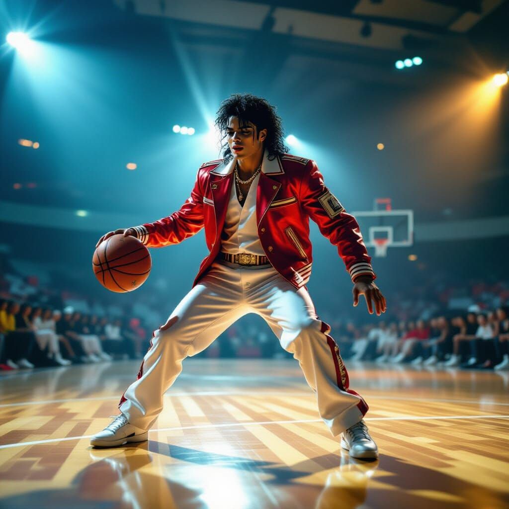 Michael Jackson Plays Basketball in Dramatic Golden Hour Lig...