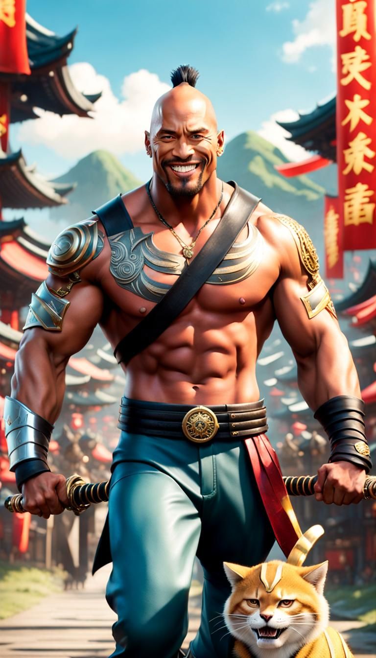 Cyborg Samurai Warrior with Gleaming Sword