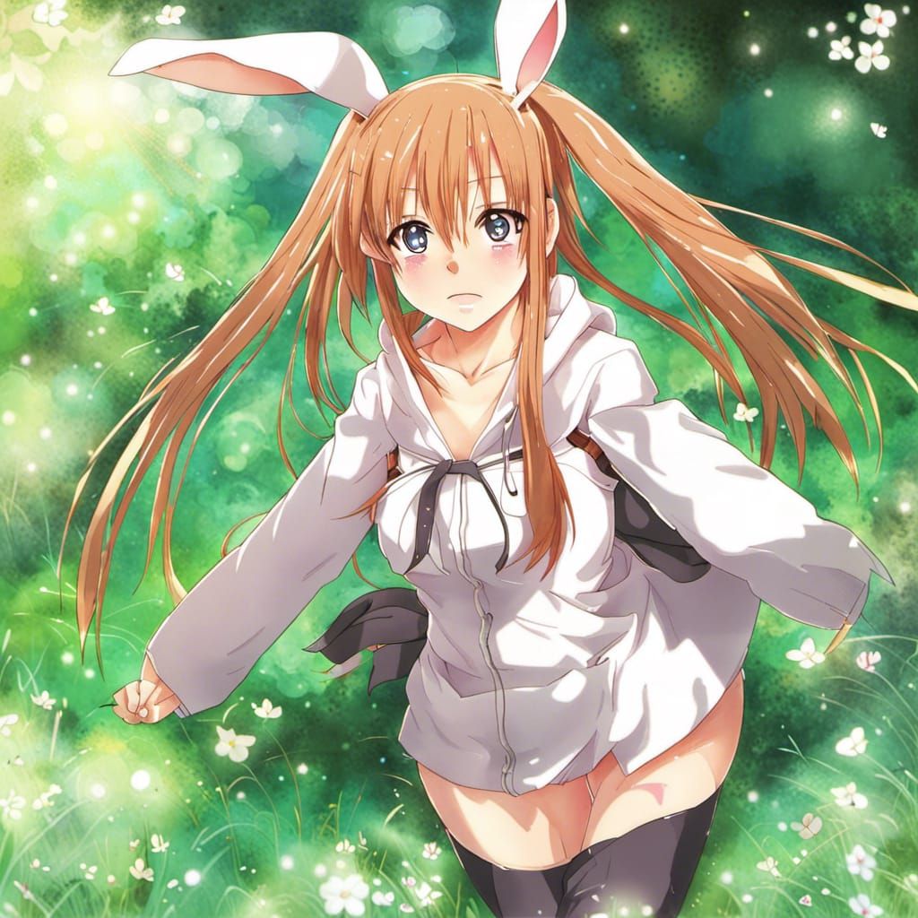 Asuna Yuuki in Bunny Suit, Anime Style