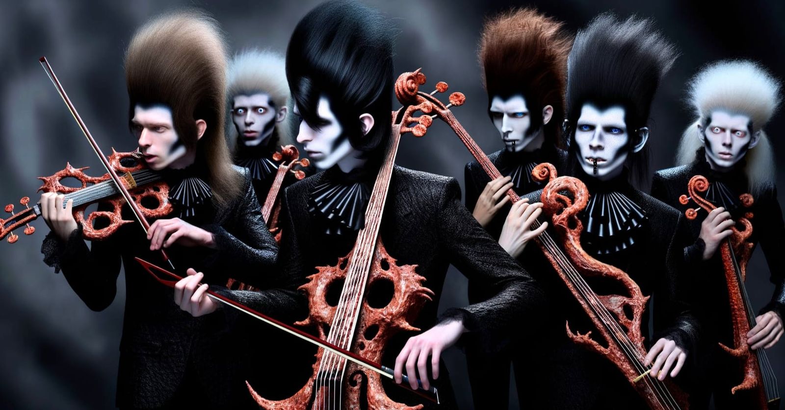 Gothic Musicians Unleash Haunting Performance