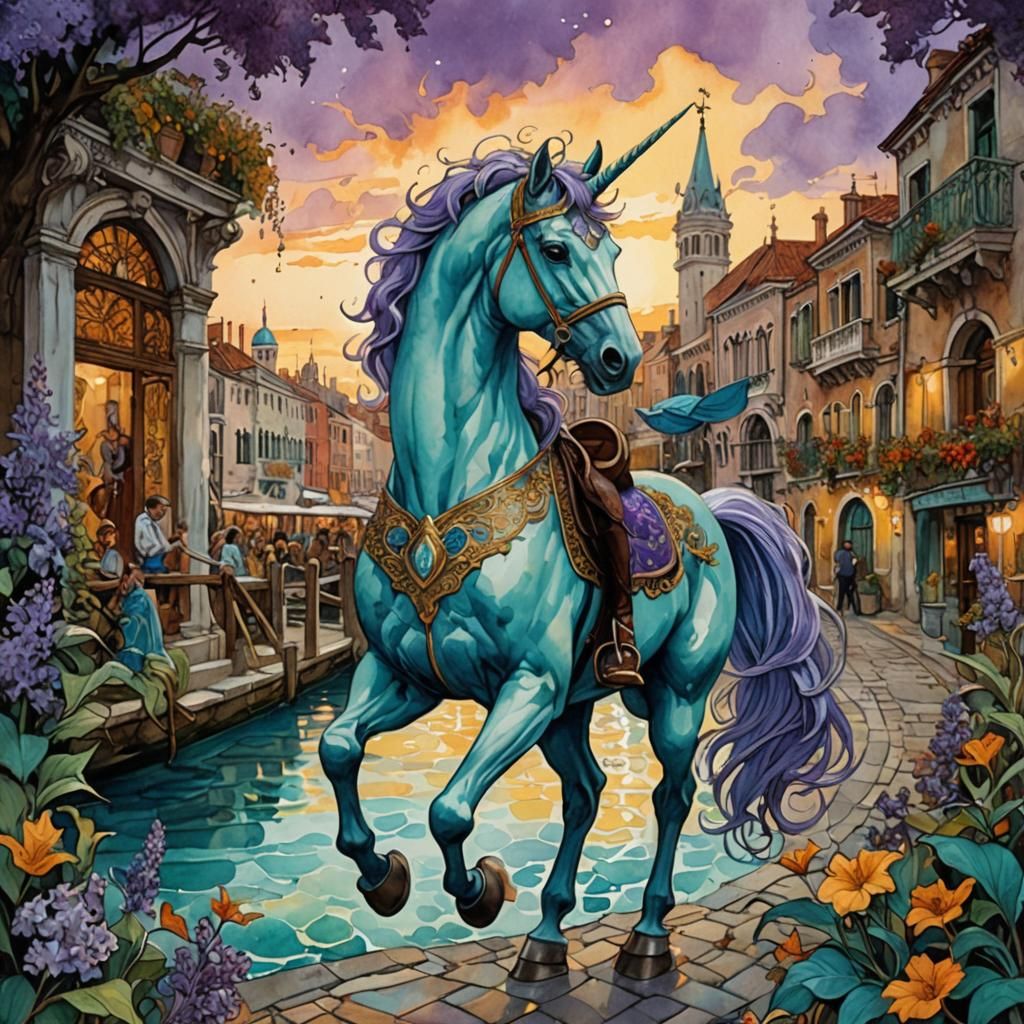 Autumn Sunset Archipelago: A Watercolour Fantasy