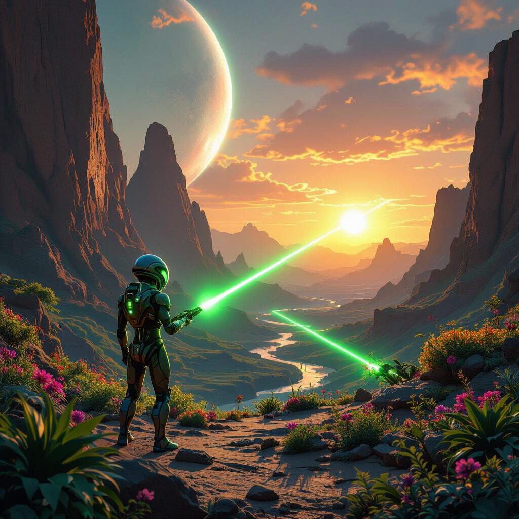 Alien Terraforming Planet with Advanced Tech and Binary Suns...