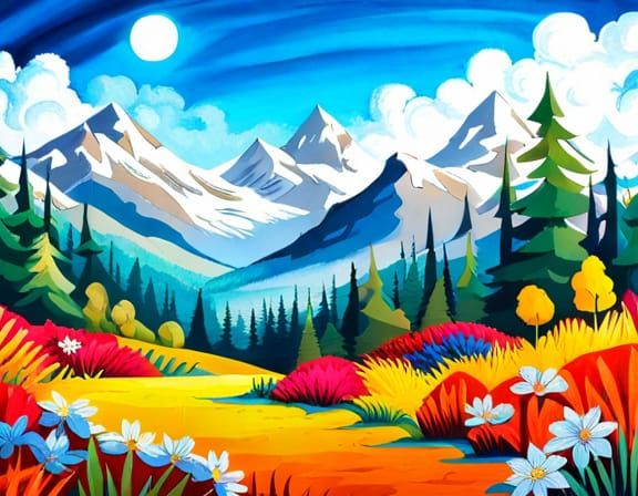 Elephant in Jungle: Fantasy Illustration in Gouache