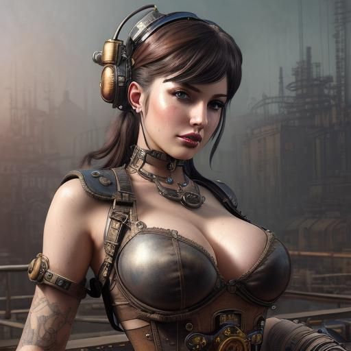 Steampunk pinup girl