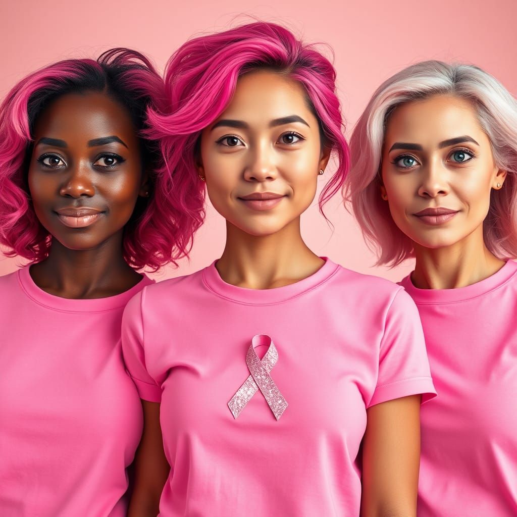 Diverse Women United in Pink Cancer Awareness