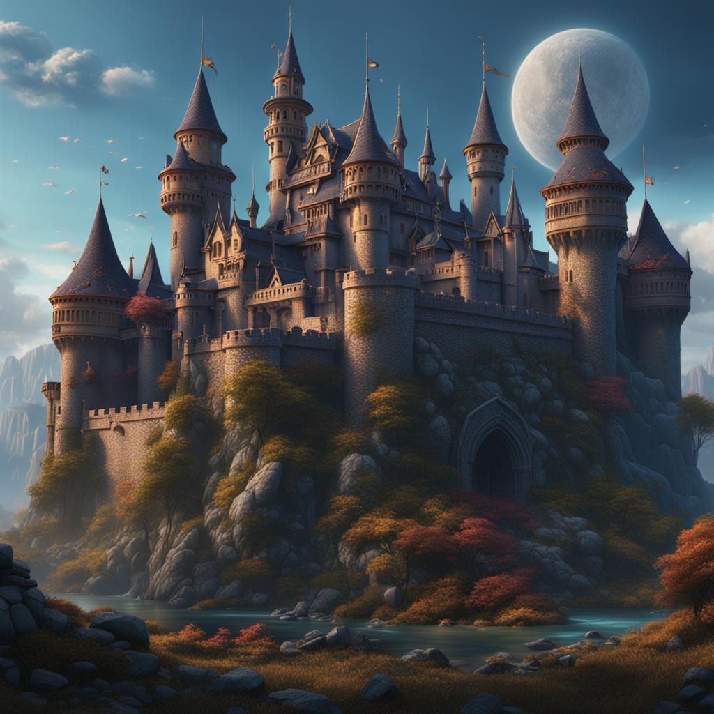 Fantastical Castle Concept Art in Deep Color