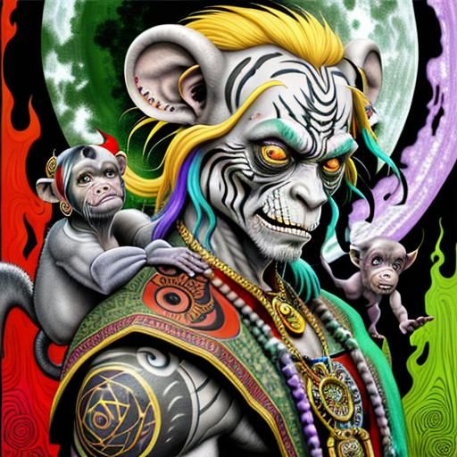 Surreal Contortionist in Visionary Fantasy Style