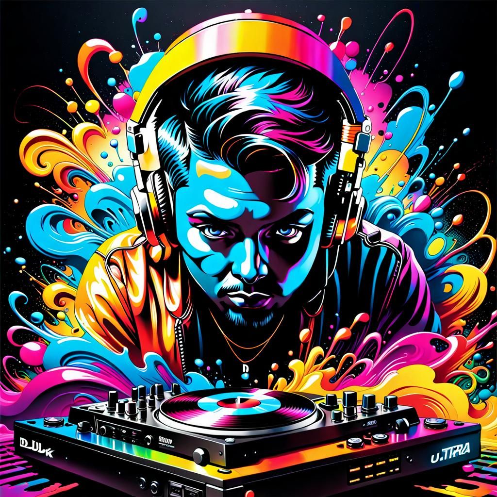 Colorful Graffiti Album Cover Art in Street Art Style