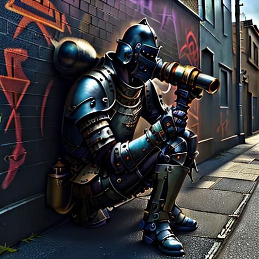 Urban Graffiti Art on City Wall