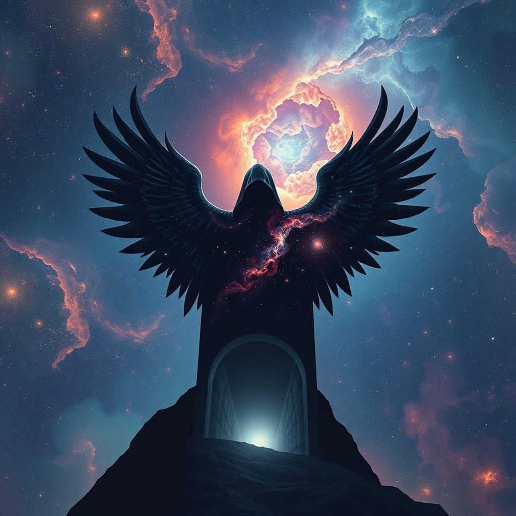 Cosmic Guardian Enters Radiant Tunnel