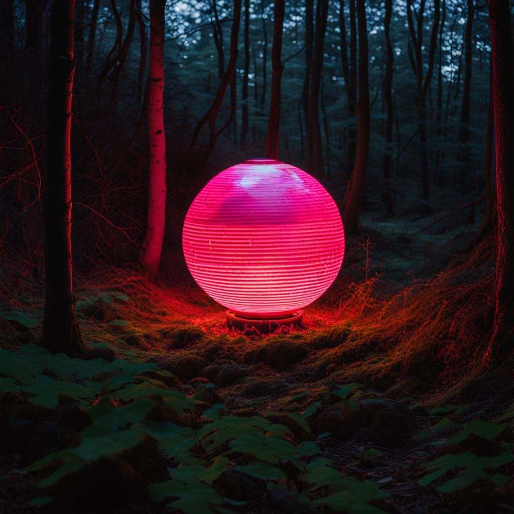 Glowing Orb in Glade: Appalachian Folk Art