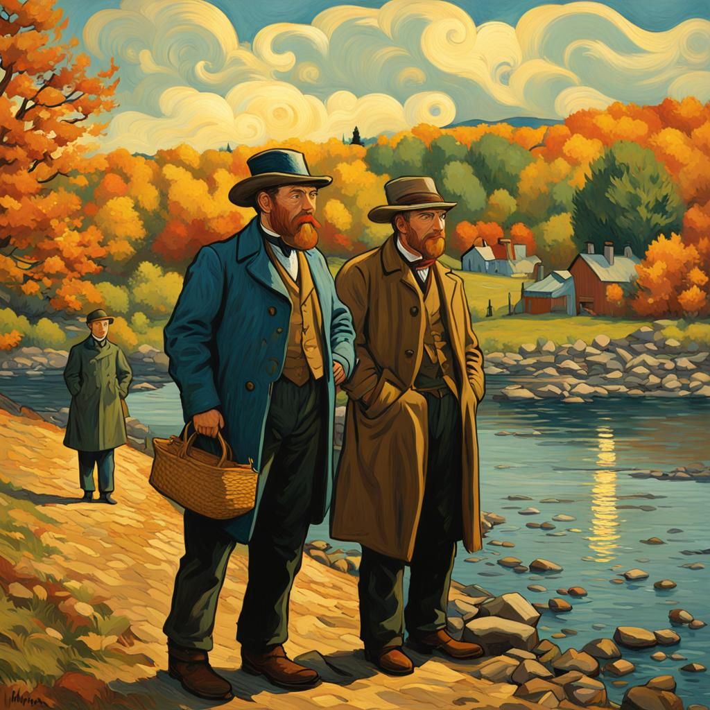 Henri et Vincent en Amérique : Hudson River