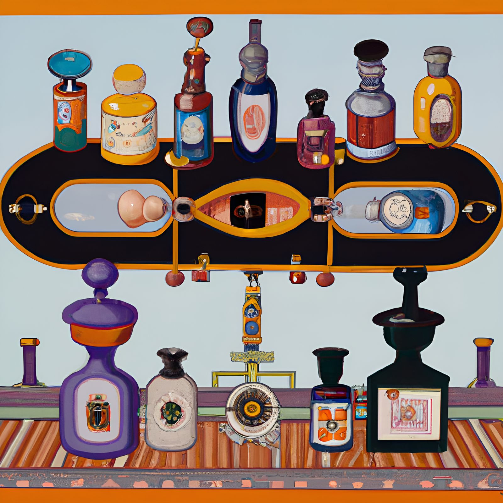 Apothecary on the Orient Express in Art Nouveau Style