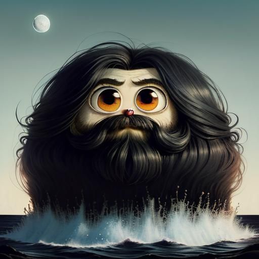 Adorable Chibi Creature with Enormous Eyes