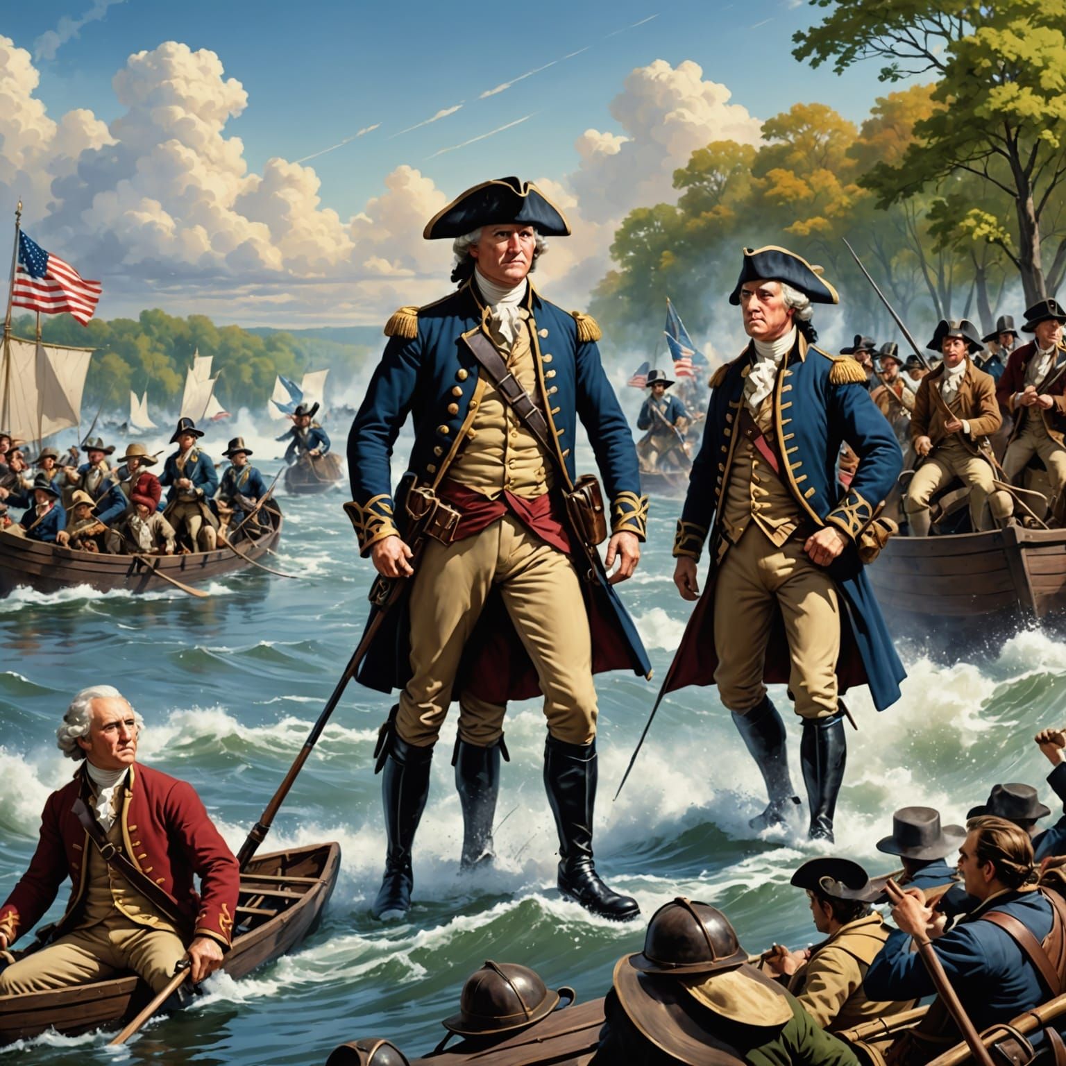 Tourists Arrive at Battle of Trenton: Digital Painting