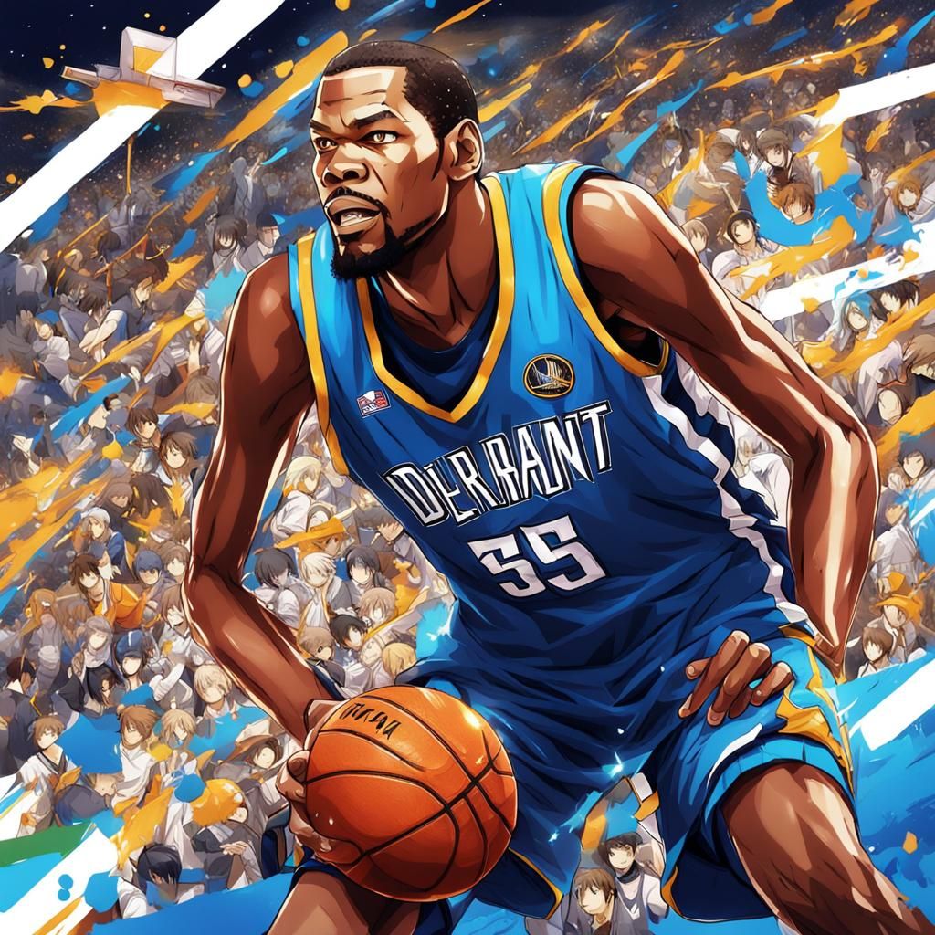 Kevin Durant Anime Key Visual Manga Art