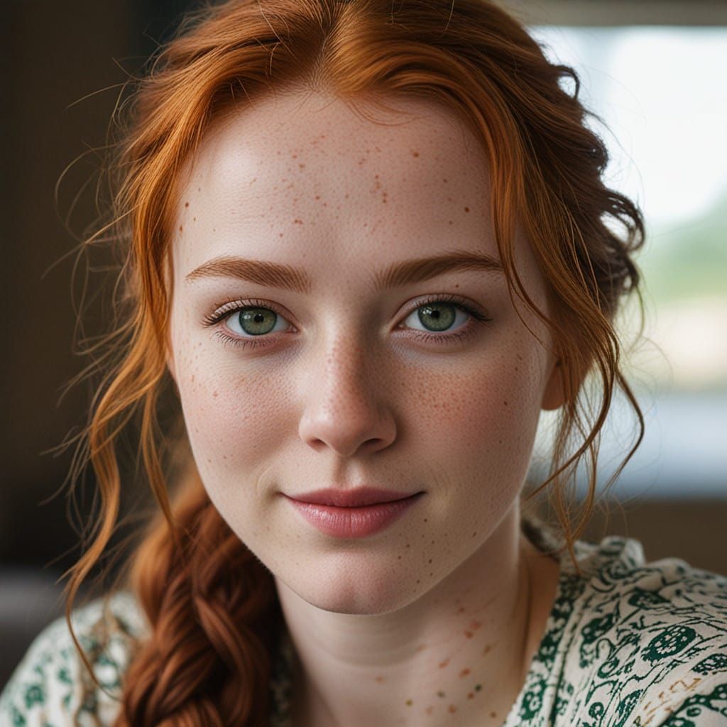 Ginger Irish Beauty Embracing the Emerald Isle