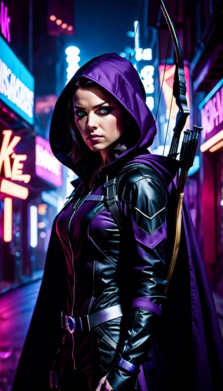 Kate Bishop (new Hawkeye), member of the Young Avengers.