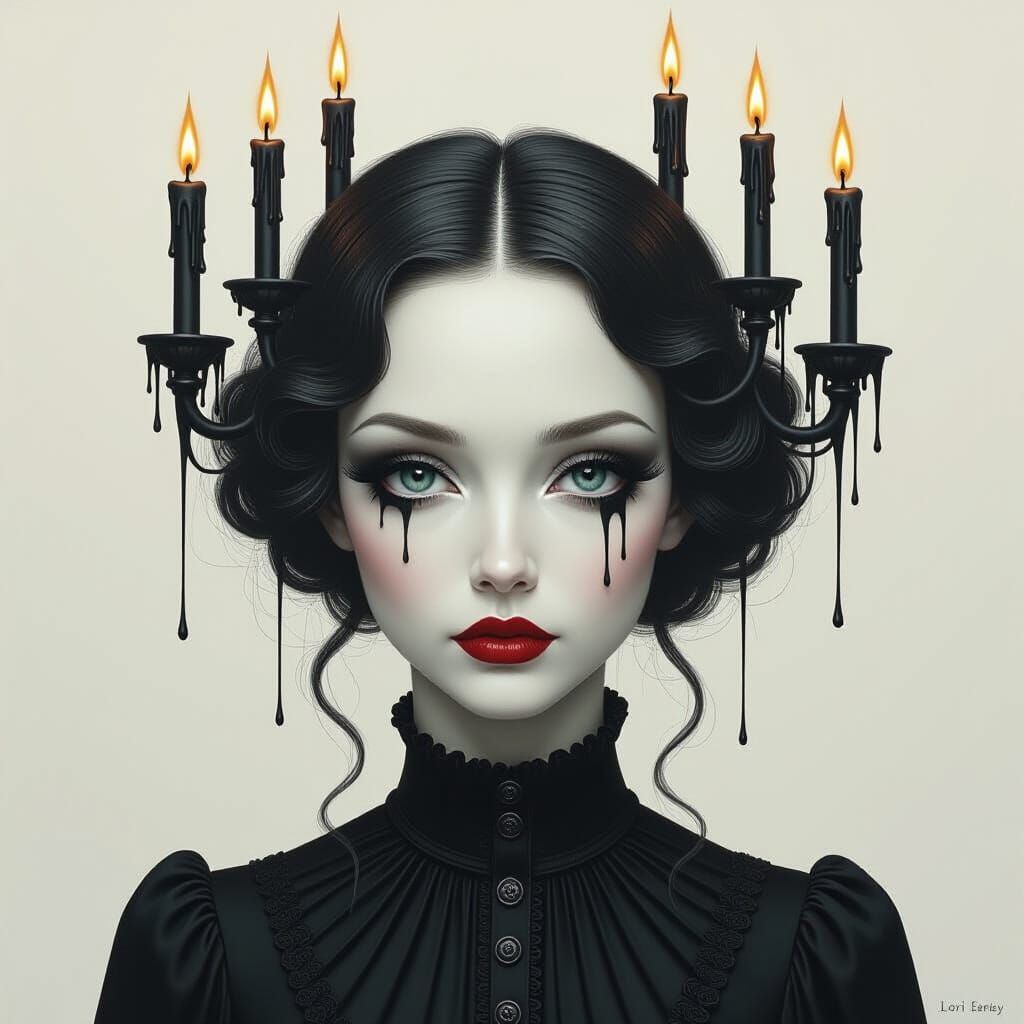 Monochromatic Surreal Portrait with Bizarre Proportions