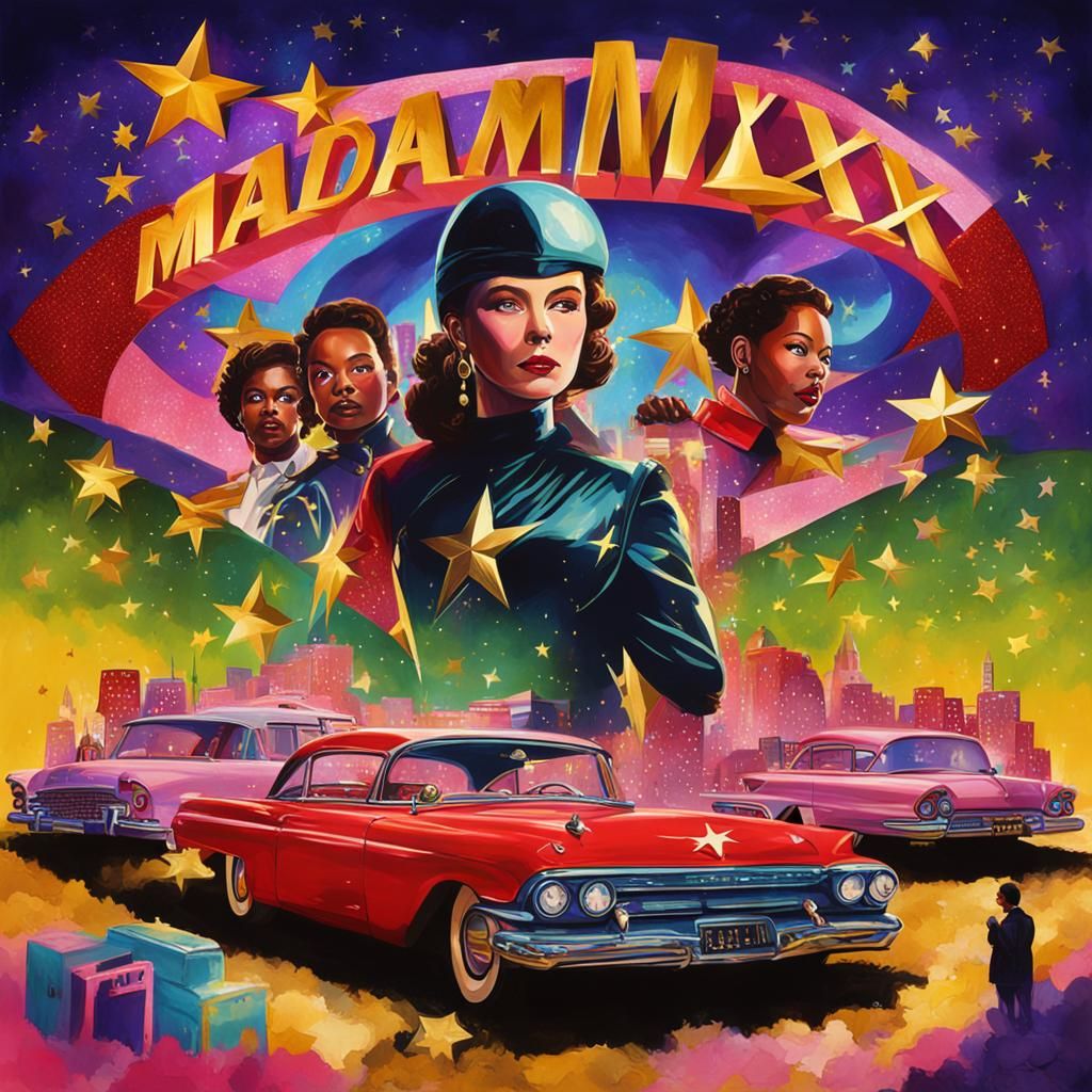 Modern Painted Movie Poster with Glitter