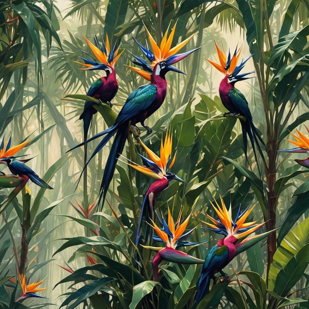 Sinister Bird of Paradise: A Dark Fantasy Flower