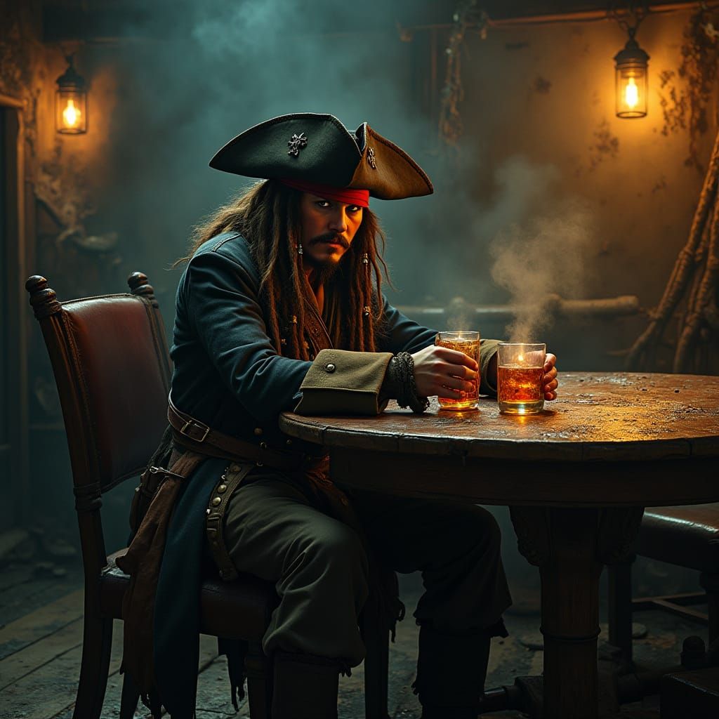 Captain Jack Sparrow in a Pirate's Tavern
