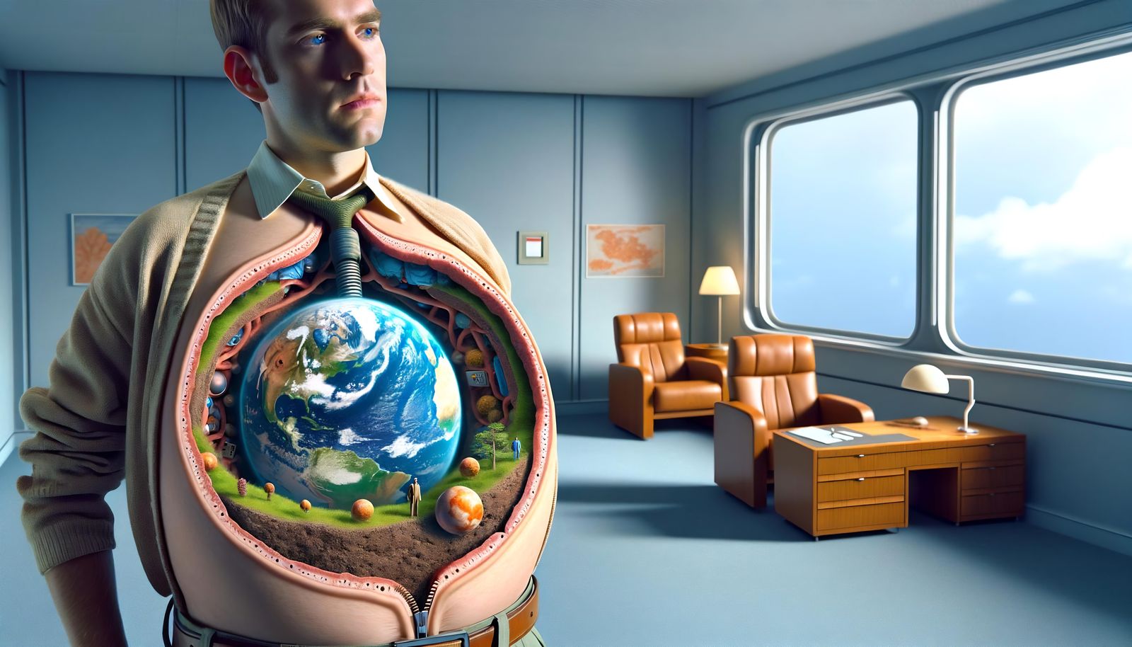 Man with Earth Inside: A Miniature World