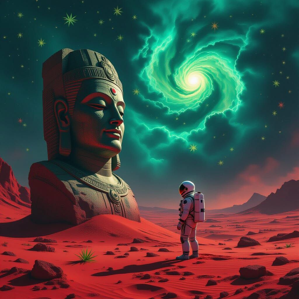 Astronaut Discovers Tommy Chong Artifact on Alien Planet