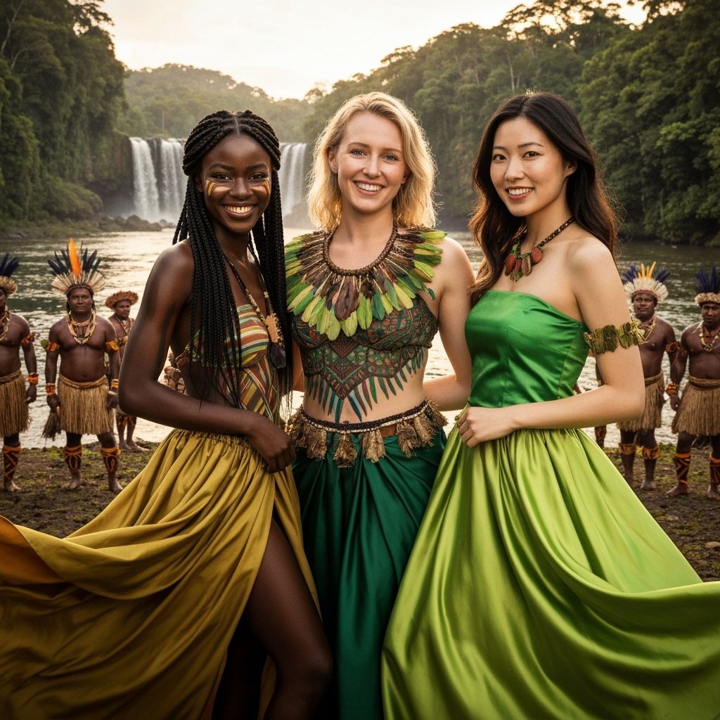 Diverse Women in Amazonian Fashion: Photorealistic Portrait