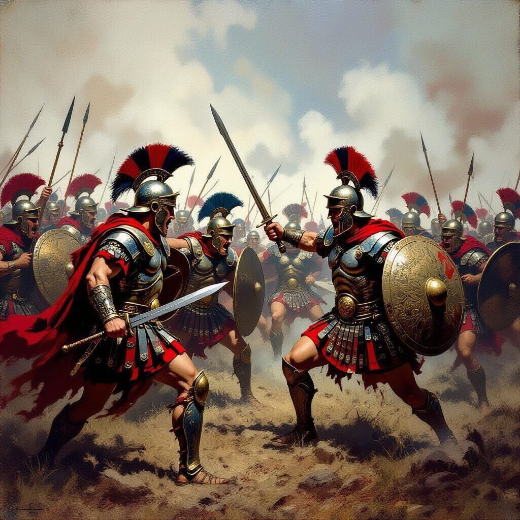Brutal Clash: Roman Legionaries vs. Painted Pictish Warriors