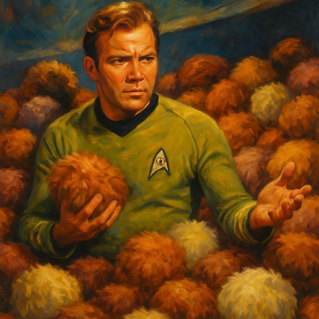 Star Trek Tribbles Retro Oil Painting