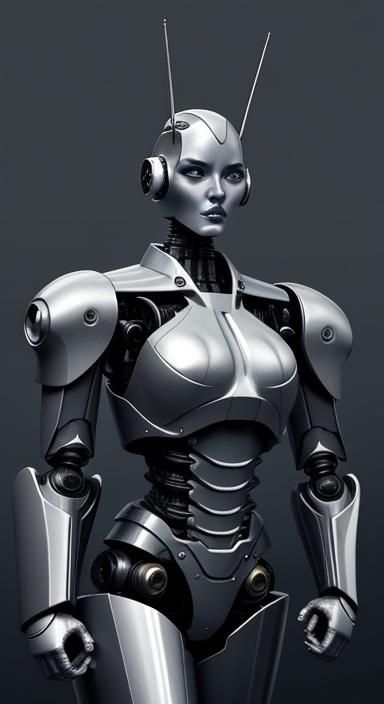 Robot Fairy Bodyguard with Machine Guns in Space Opera